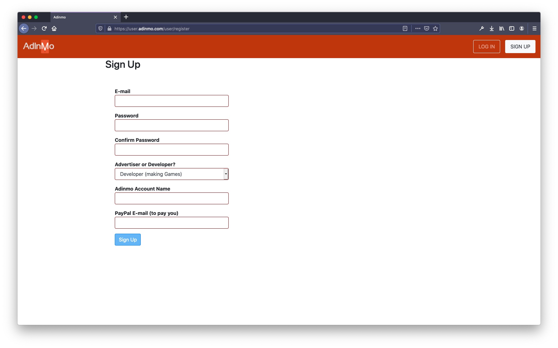 SignUp
